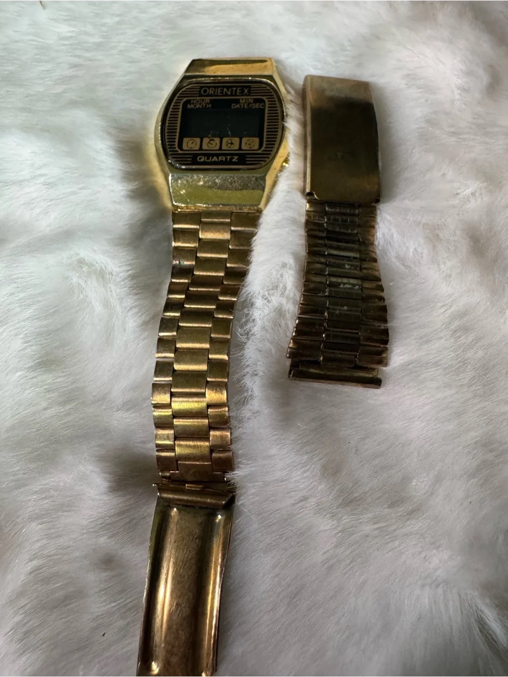 Orientex Gold-Tone Digital Quartz Watch